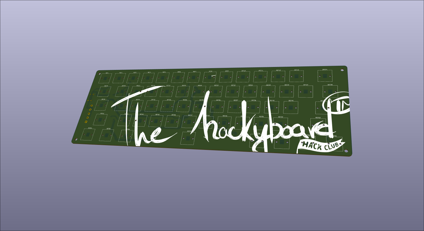 The front side of the pcb render